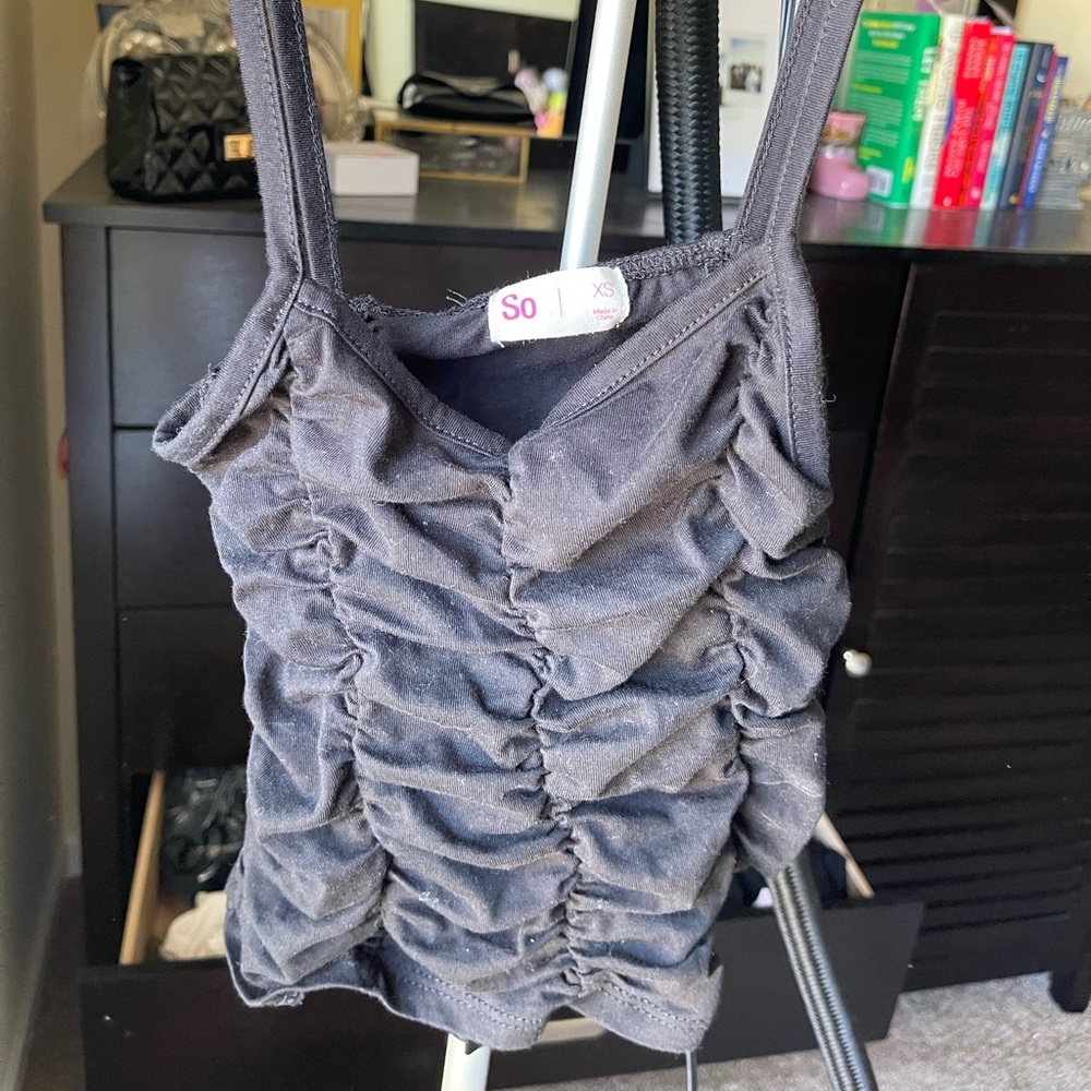 SO Black Sleeveless Top